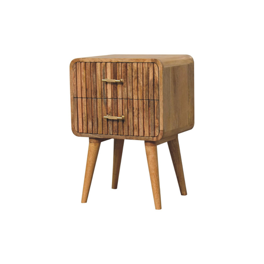 T-bar Ridged Bedside Table