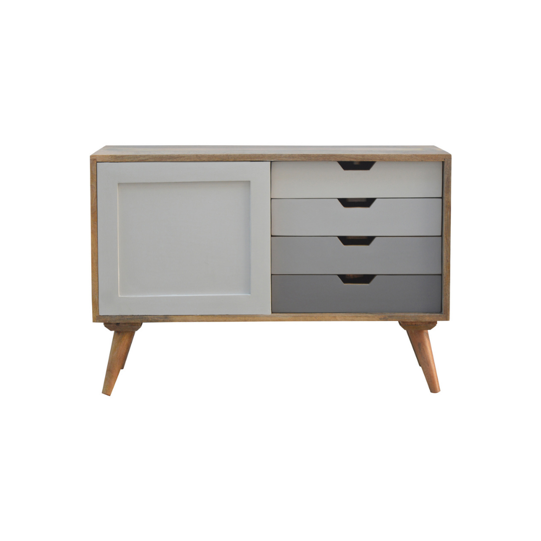 Grey Gradient Sliding Sideboard