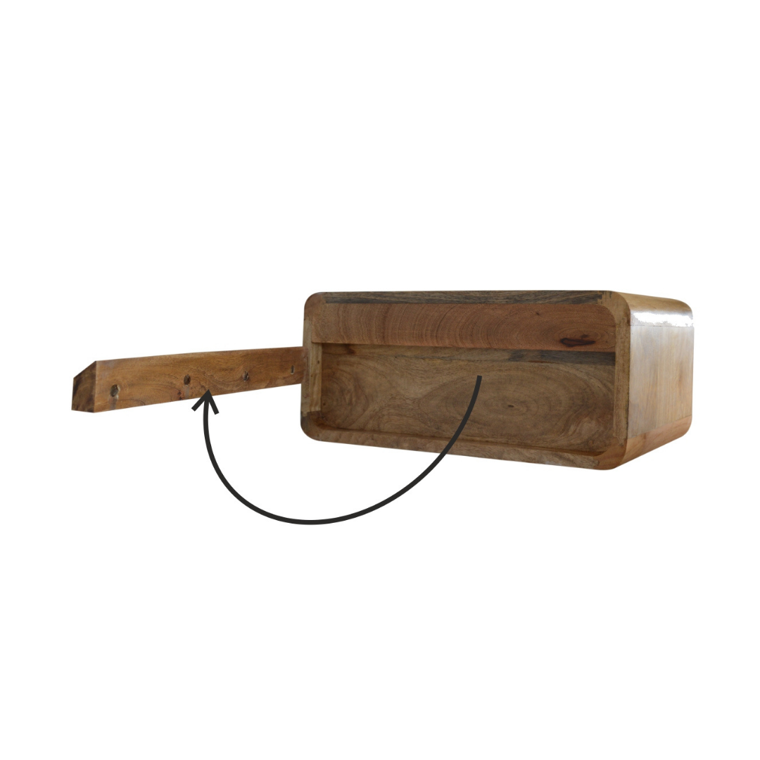 Wall Mounted Open Bedside Table