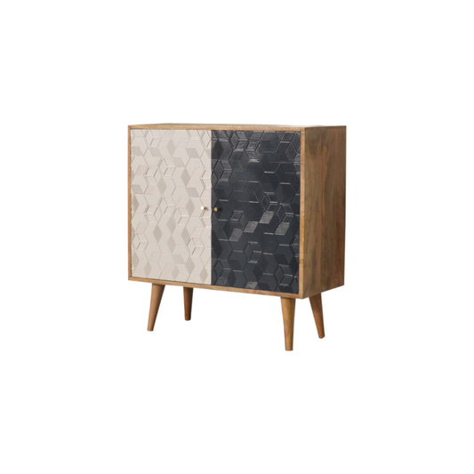 Acadia White and Navy Cabinet