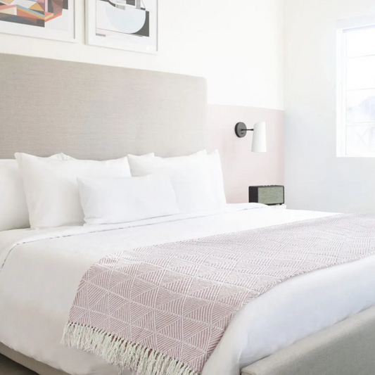 Blush Pink Zahra Throw Blanket