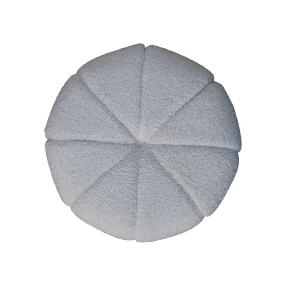 White Boucle Circus Footstool