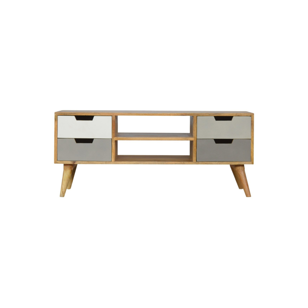 Grey Painted Open TV Unit