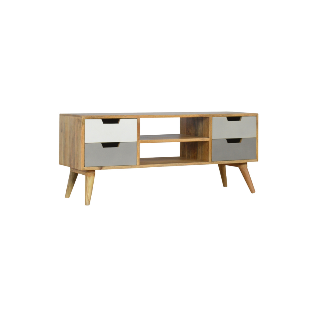 Grey Painted Open TV Unit
