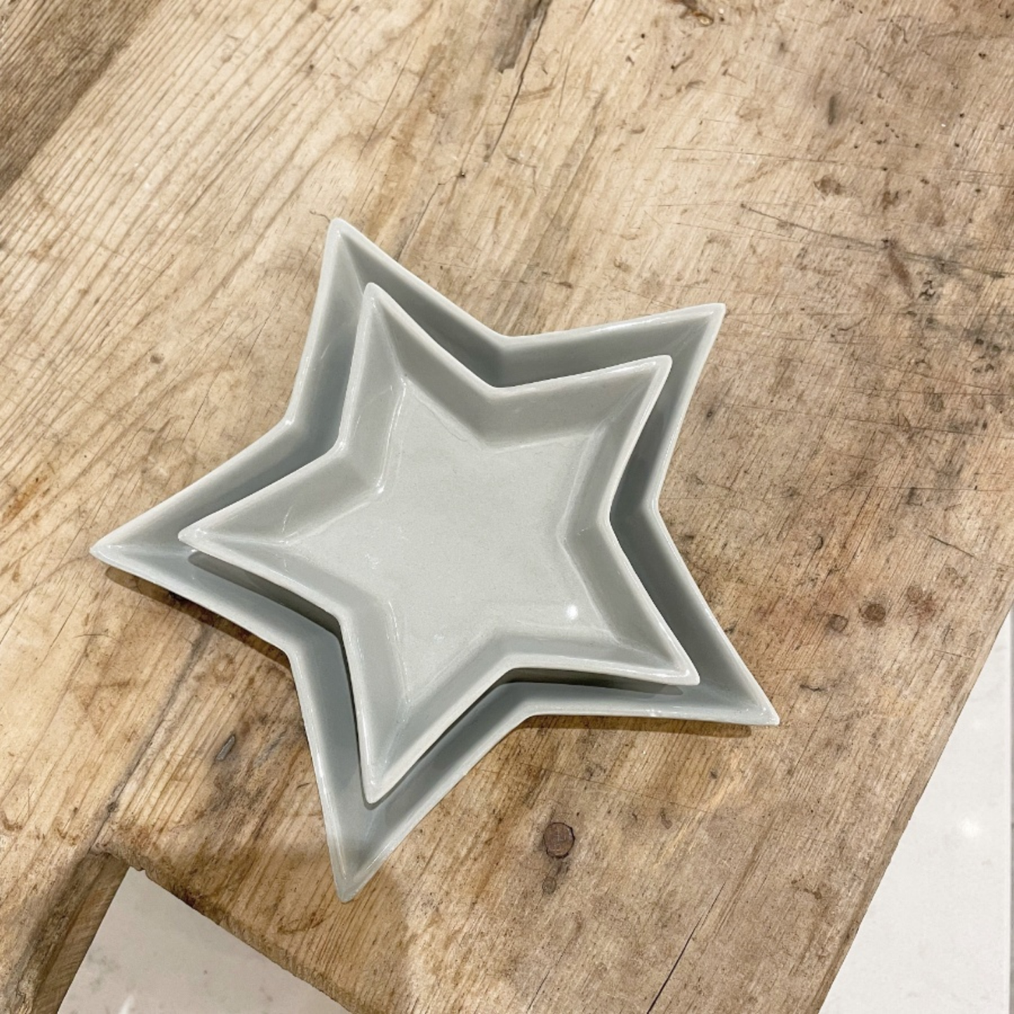 Grey Ceramic Star Trinket Dish