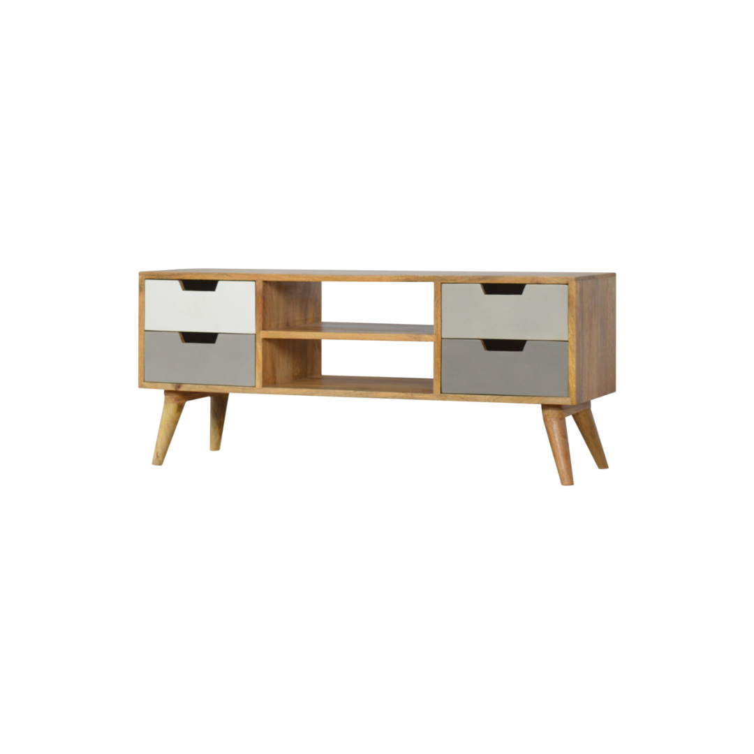 Grey Painted Open TV Unit
