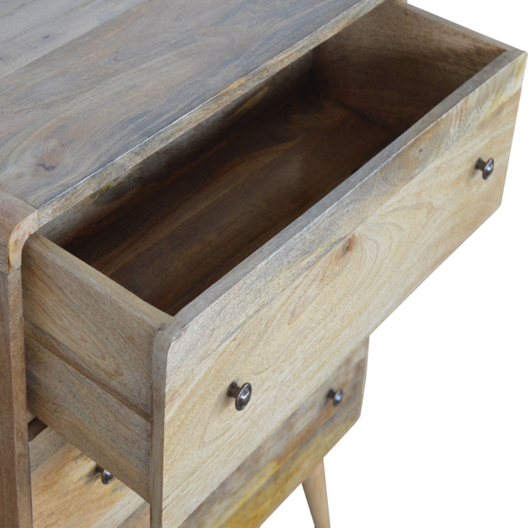 Curved Oak Style Chest