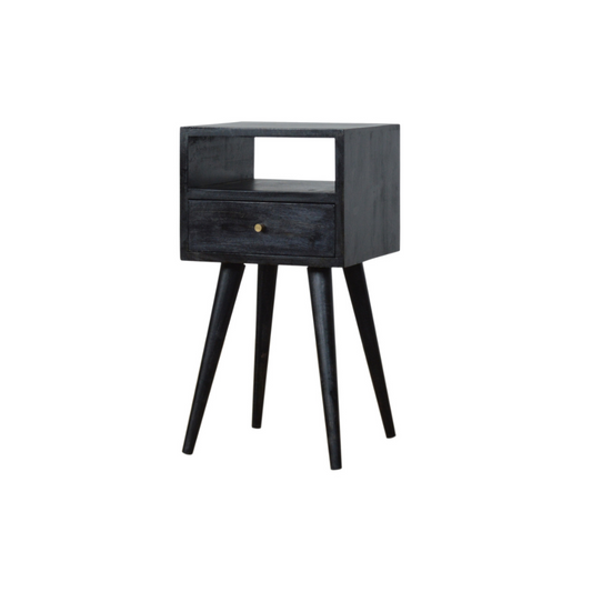 Mini Ash Black Bedside Table
