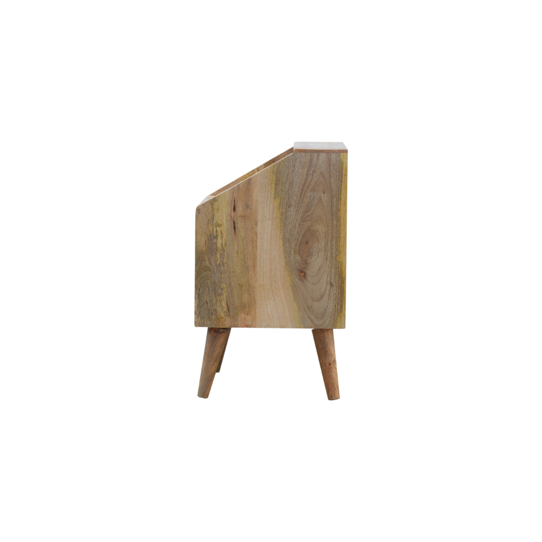 White and Grey Raised Bedside Table