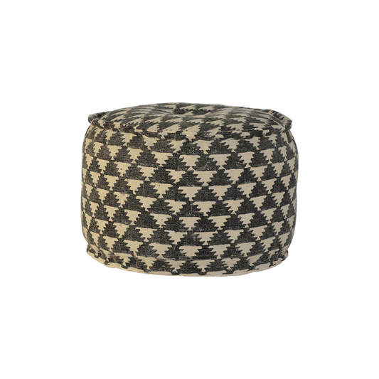Jute Durrie Round Footstool