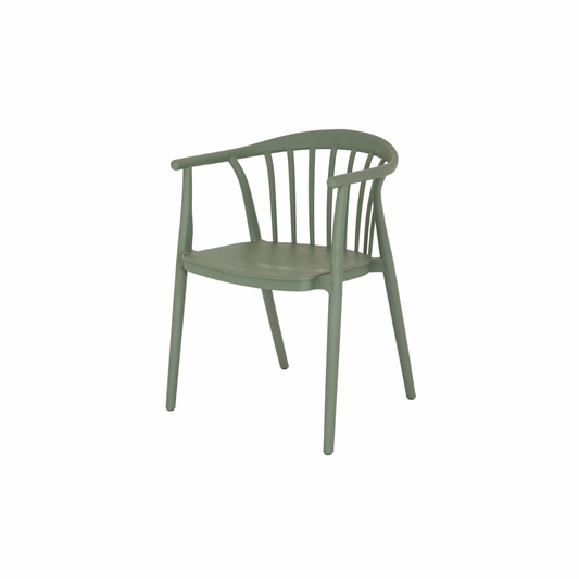 Round French Grey Outdoor Chair