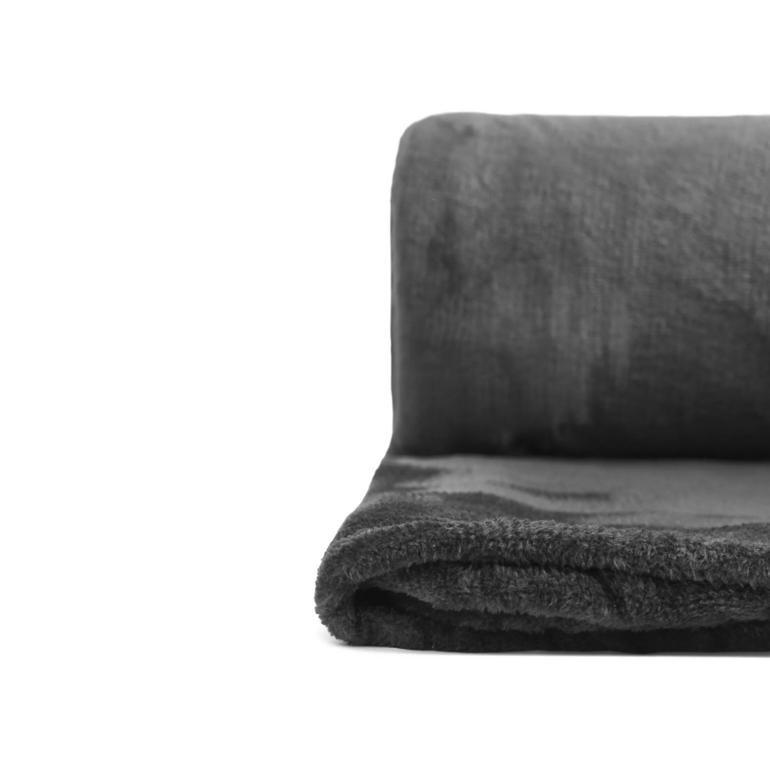 Charcoal Flannel Fleece Blanket