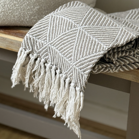 Natural Zahra Throw Blanket