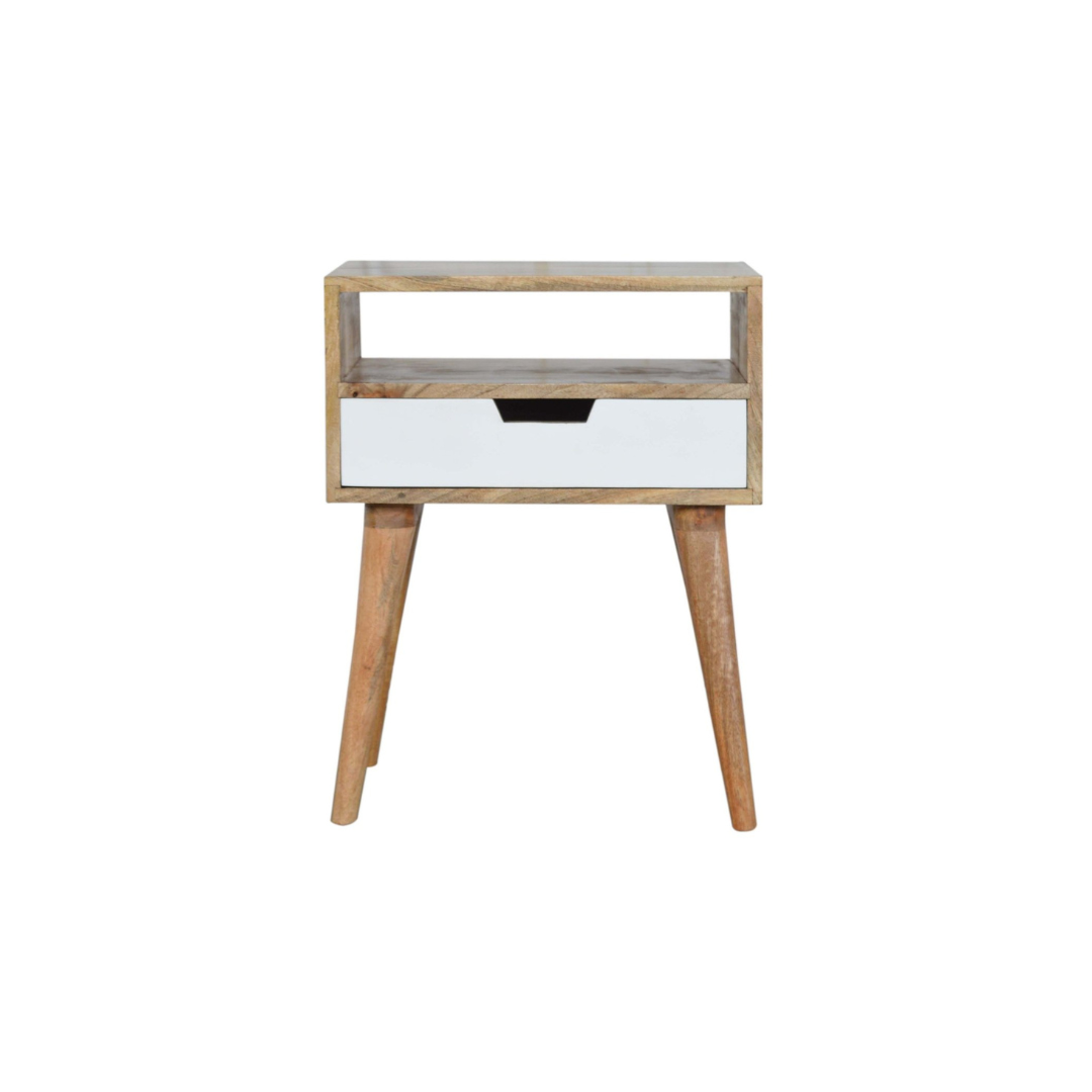 White Painted Drawer Bedside Table