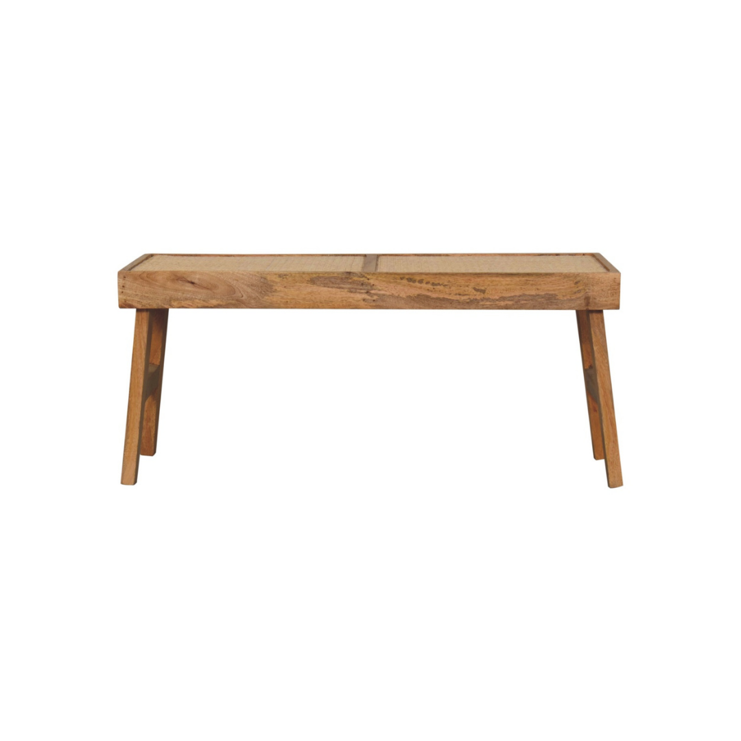 Open Rattan Bench