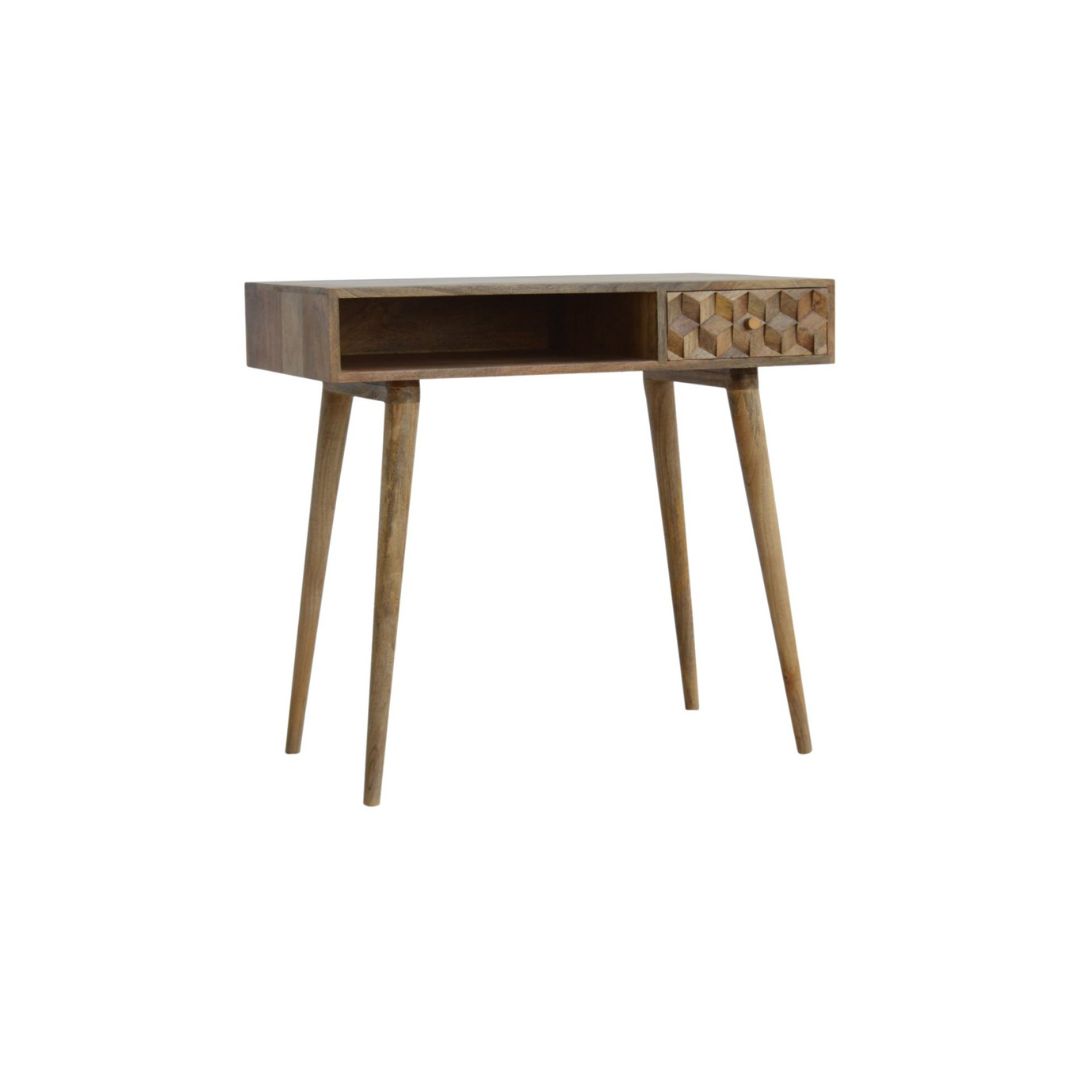 Cube Carved Writing Desk