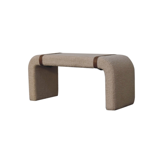 Boucle Leather Strap Bench