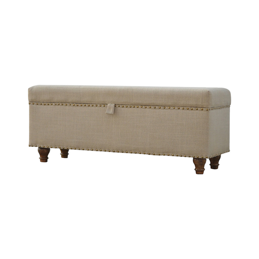Studded Linen Lid-up Bench