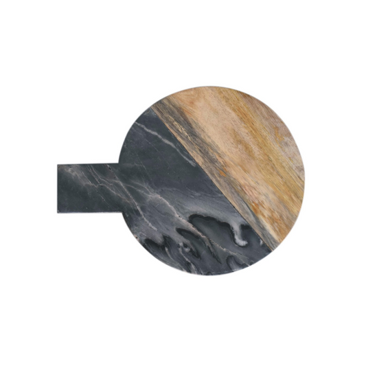 Black Marble, Terrazzo & Mango Wood Round Chopping Board