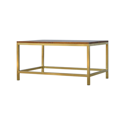 Rectangle Gold Coffee Table