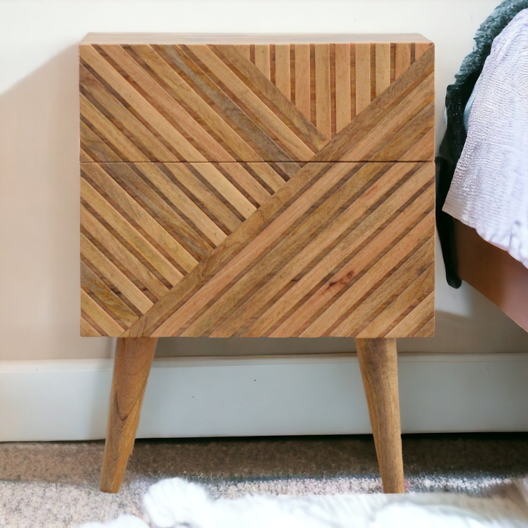 Lille 2 Drawer Bedside Table