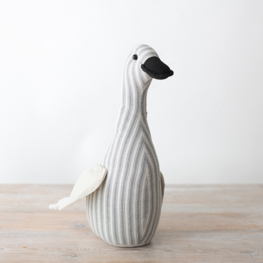 Grey Stripe Duck Doorstop