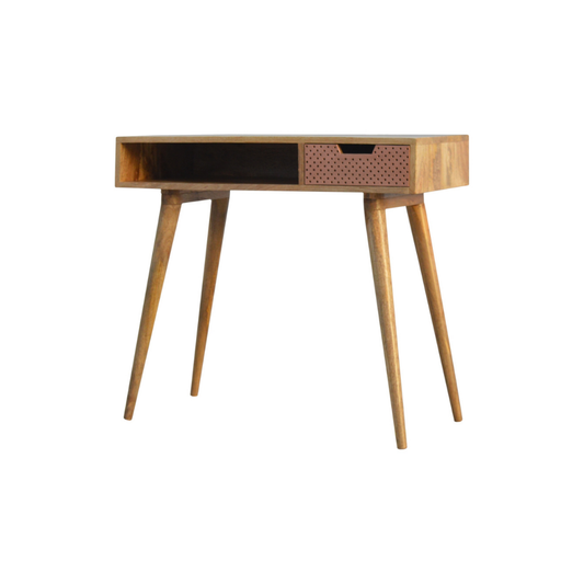 Perforated Copper Writing Desk