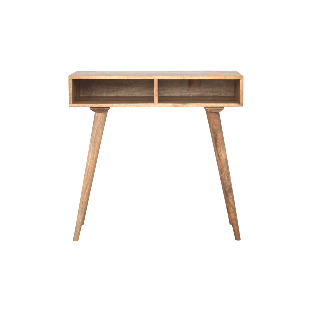 Oak-ish Open Shelf Writing Desk