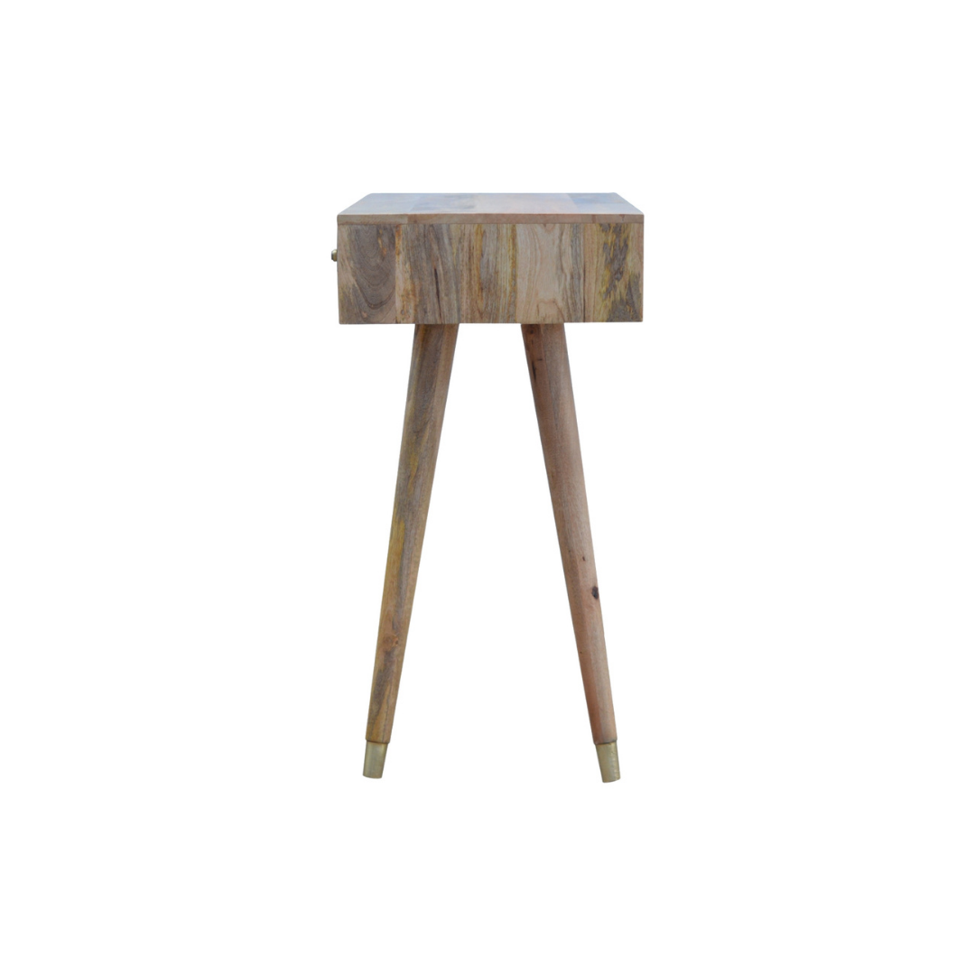 Oak-ish Gold Inlay Console Table
