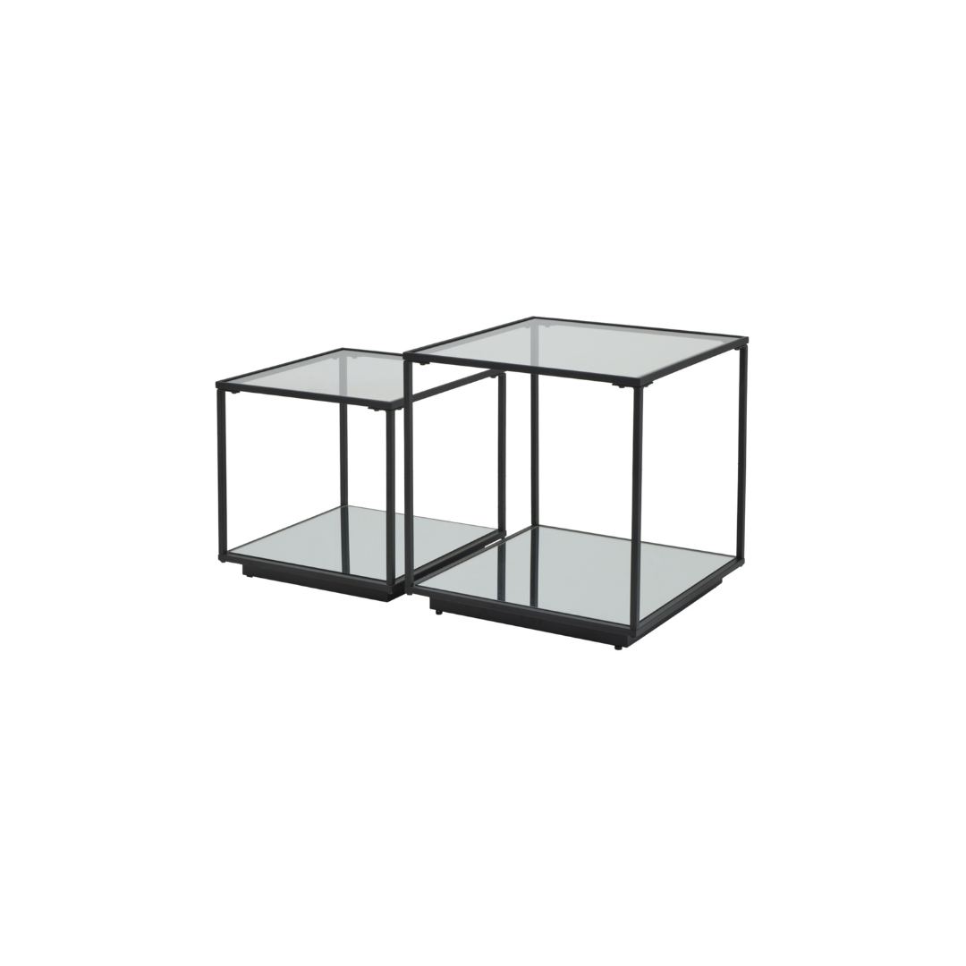 Lennox Black Framed Set Of 2 Side Tables