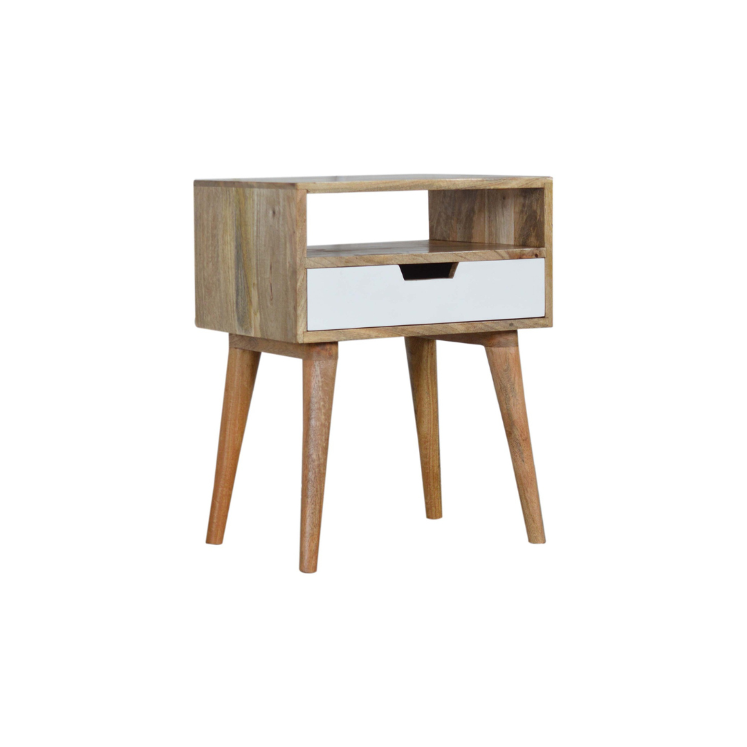 White Painted Drawer Bedside Table