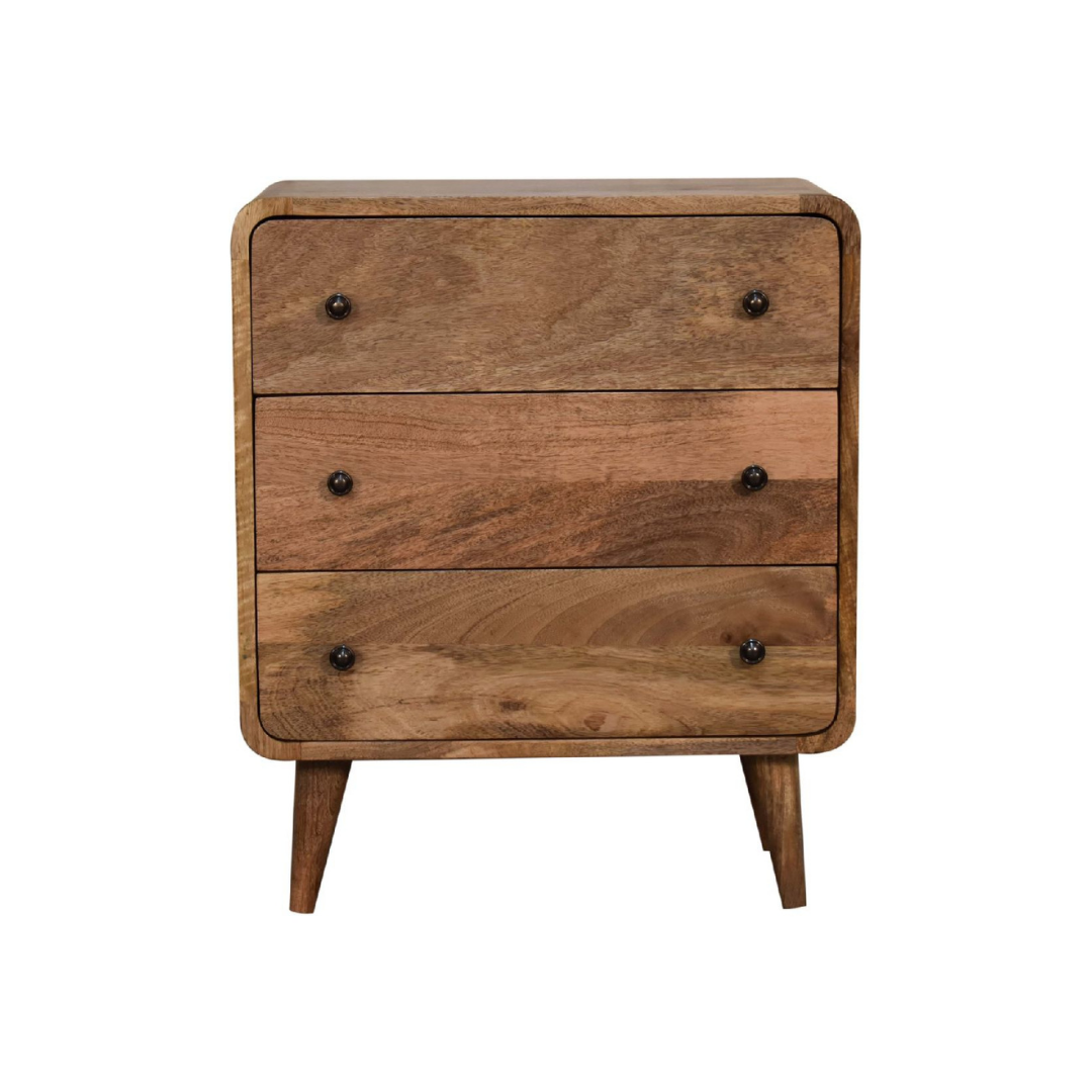 Mini Curved Oak Style Chest