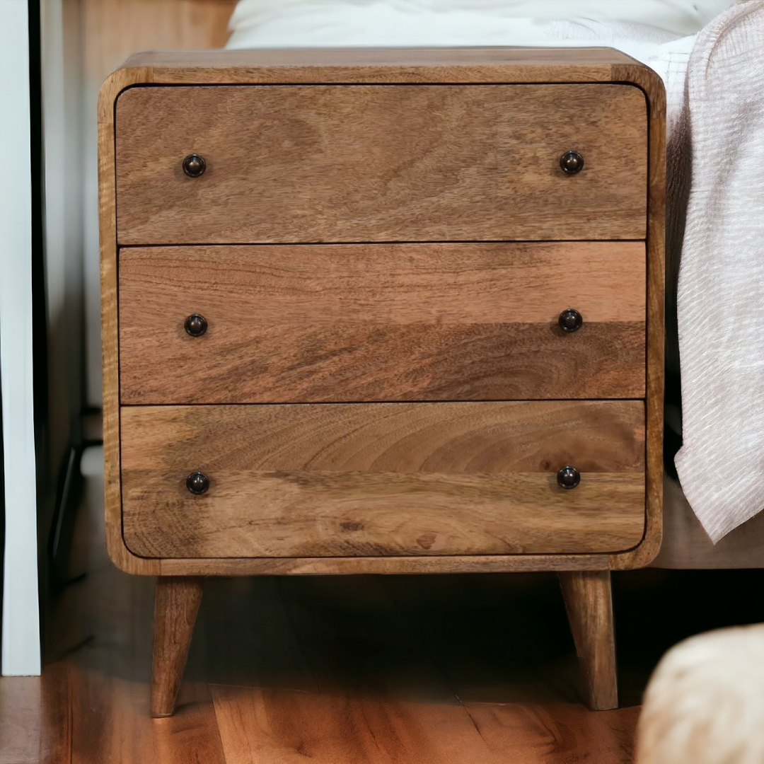 Mini Curved Oak Style Chest