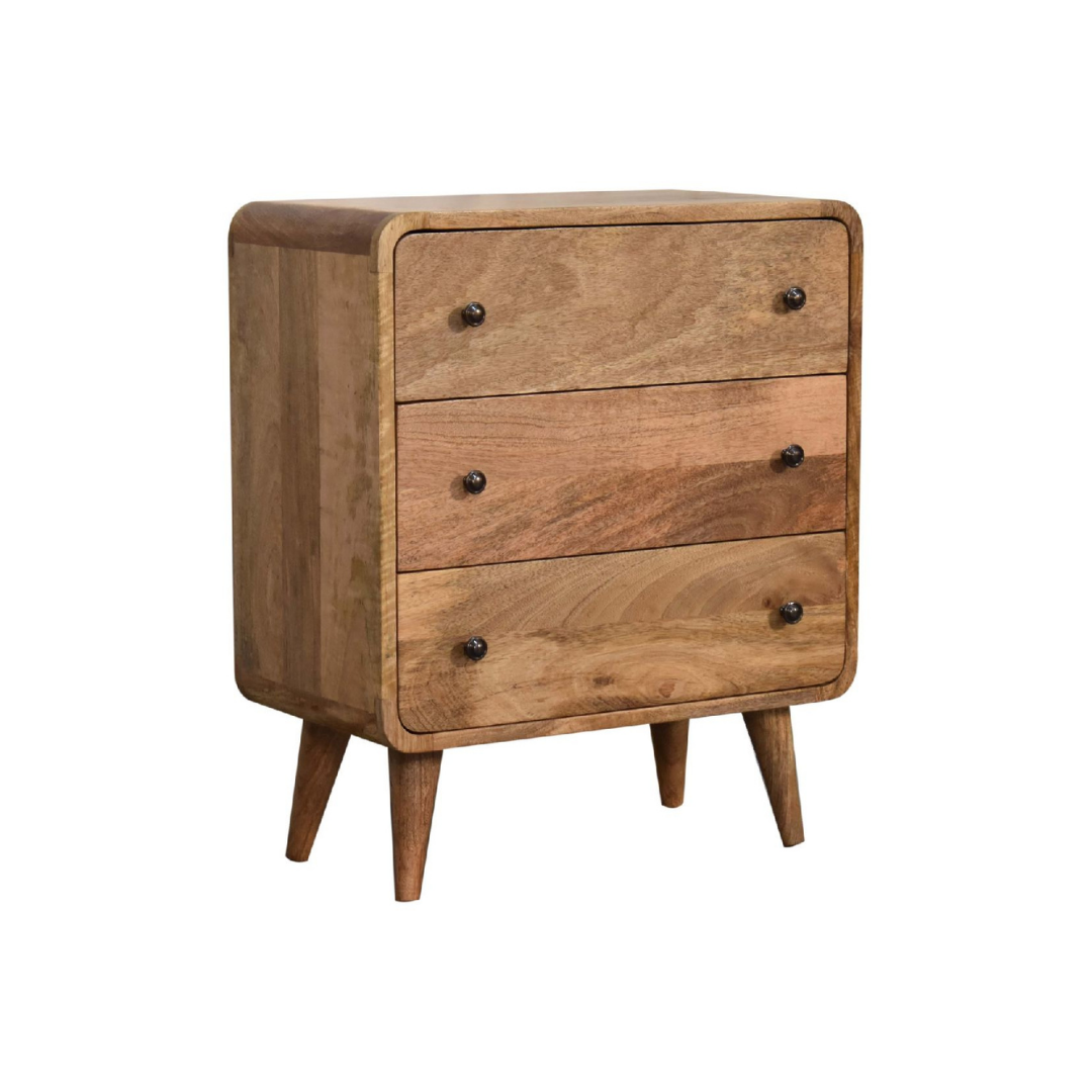 Mini Curved Oak Style Chest