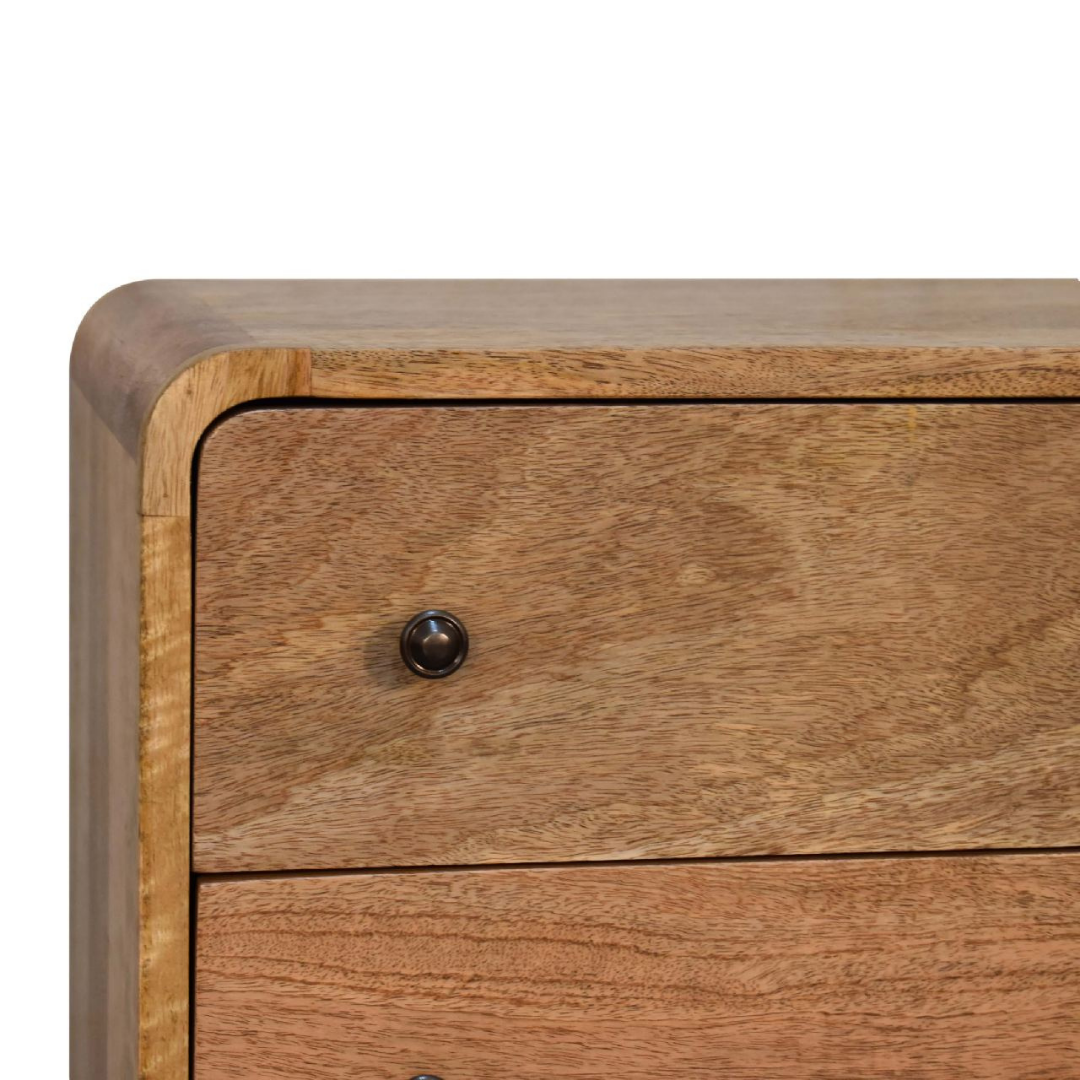 Mini Curved Oak Style Chest