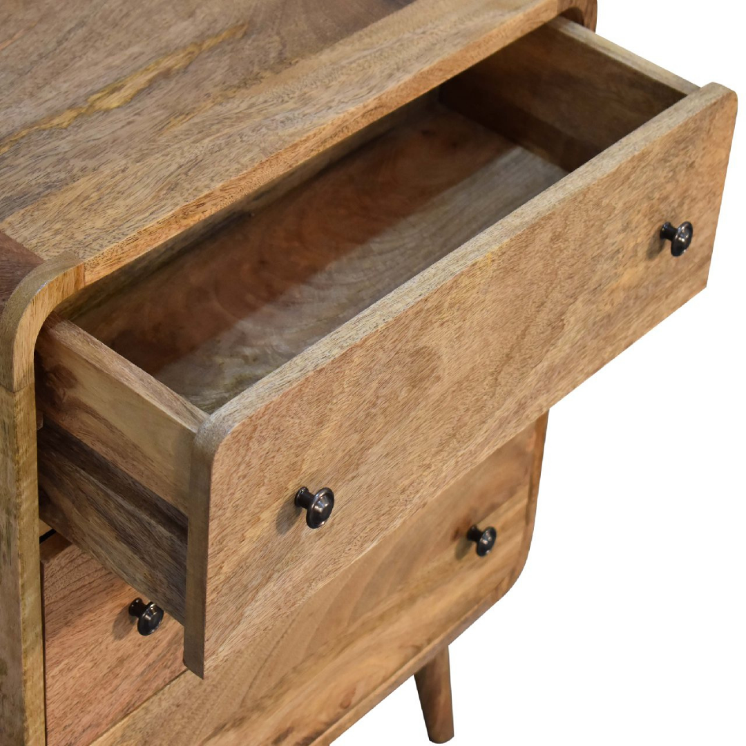 Mini Curved Oak Style Chest