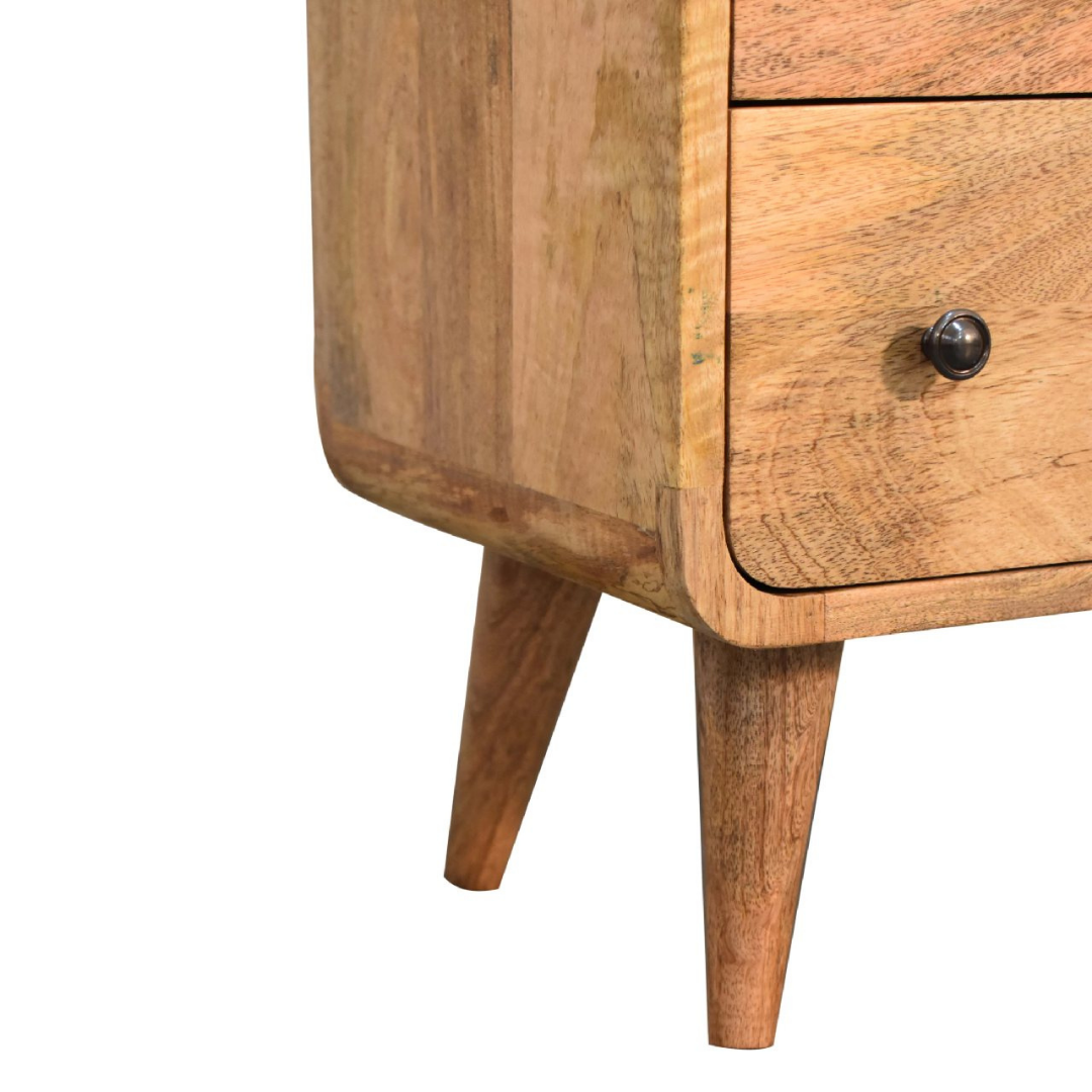 Mini Curved Oak Style Chest