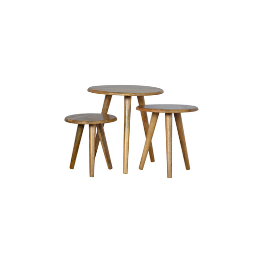 Oak-ish Nordic Nesting Stools