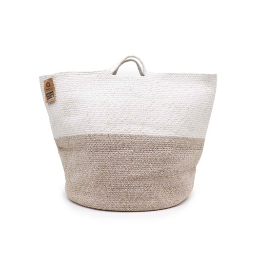 Beige Cotton Rope Basket