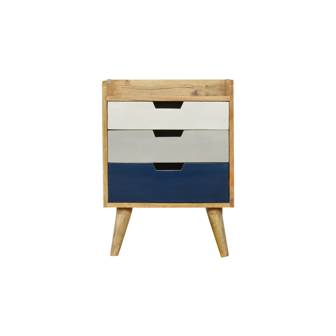 Navy and White Gradient Bedside