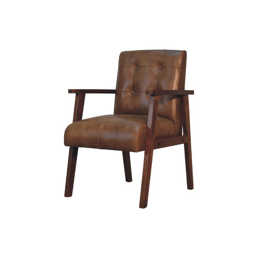 Brown Buffalo Leather Chair