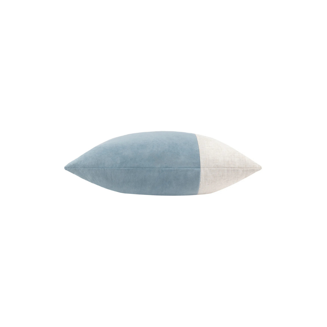 Dusty Blue Soft-Washed Velvet Cushion Cover