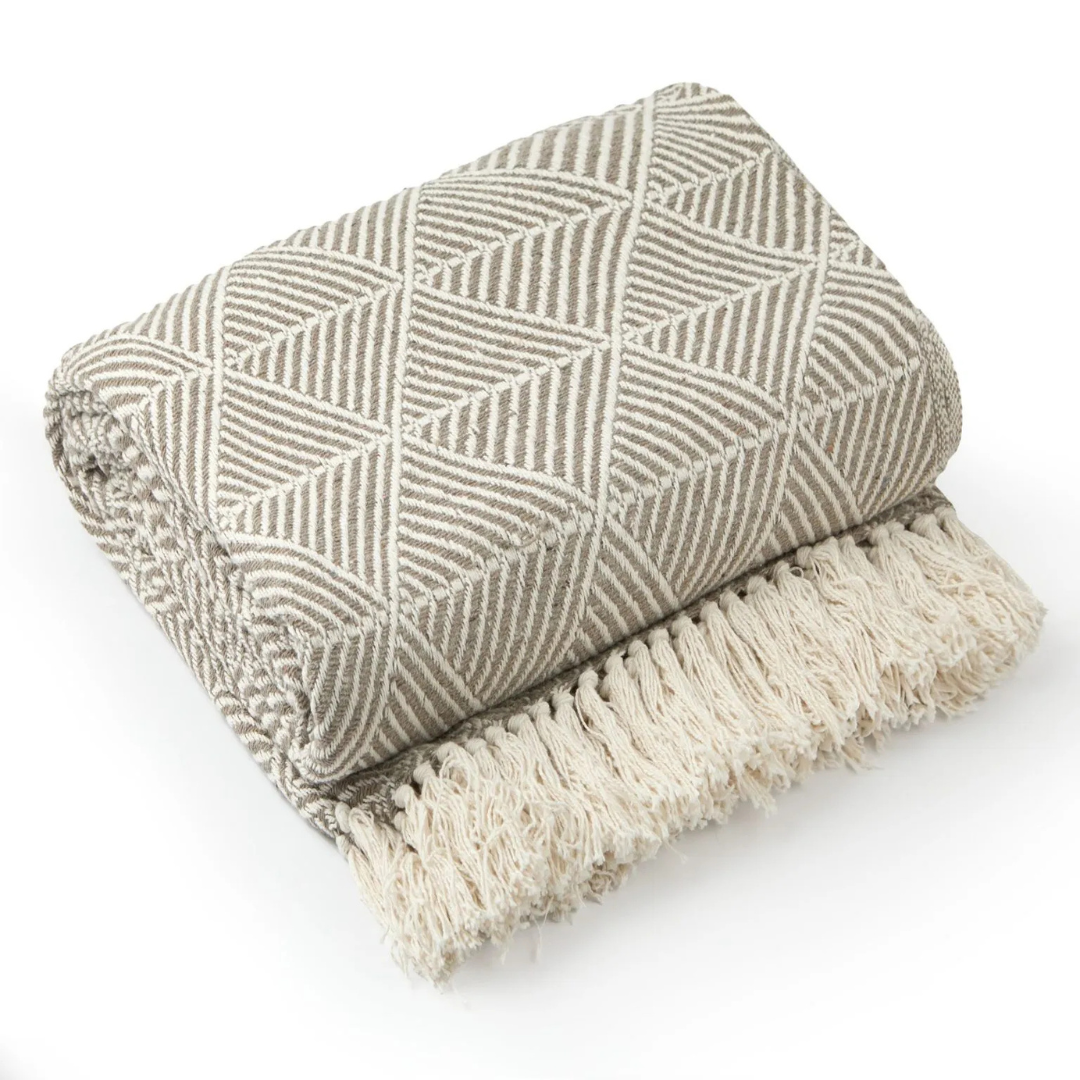 Natural Zahra Throw Blanket