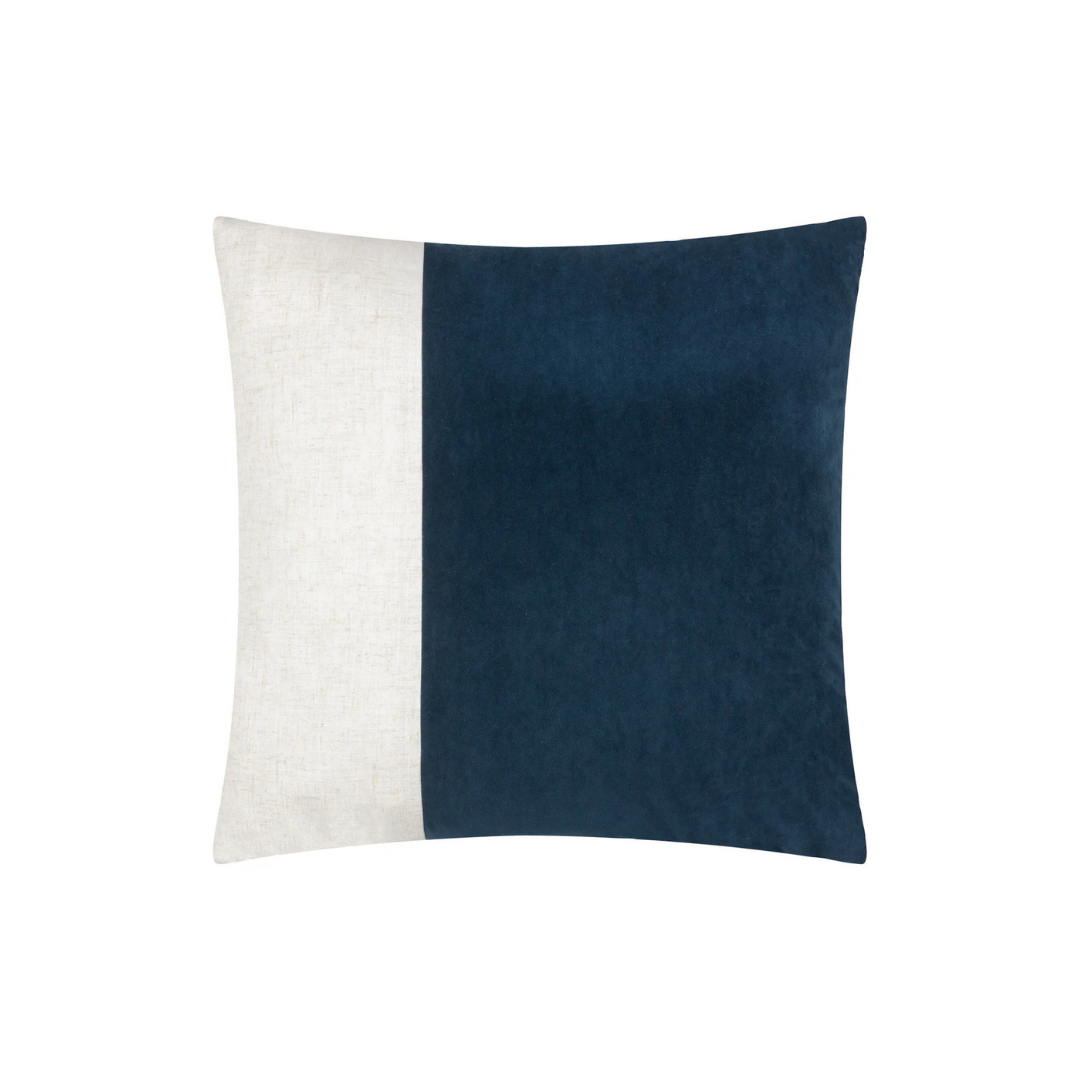 Indigo Soft-Washed Velvet Cushion Cover