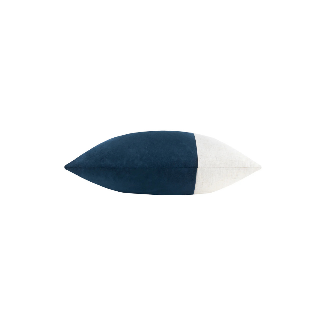 Indigo Soft-Washed Velvet Cushion Cover