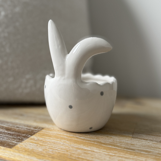 Ceramic Rabbit Ears Egg Cup