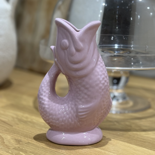 Pink Ceramic Fish Vase