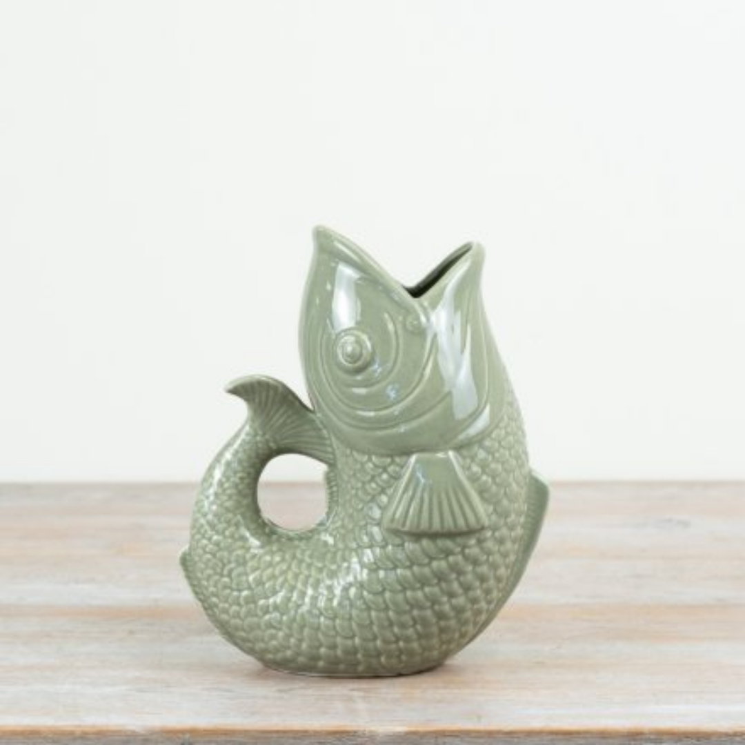 Sage Green Fish Vase