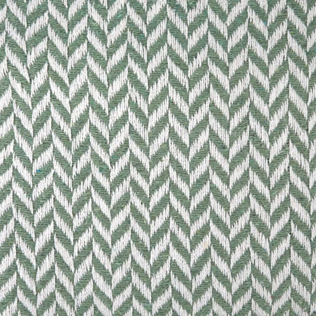 Pistachio Chevron Pattern Cotton Throw Blanket