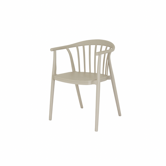 Round Putty Grey Outdoor Chair